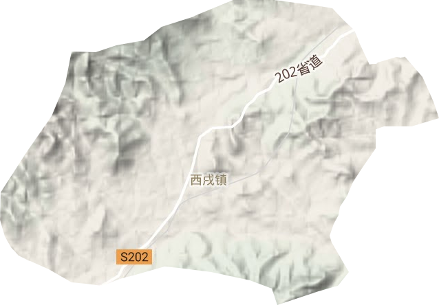 西戌镇地形地图