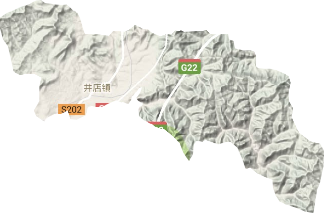 井店镇地形地图