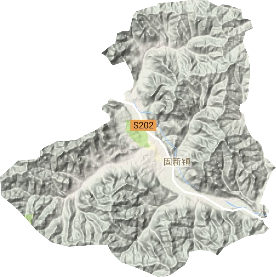 固新镇地形地图
