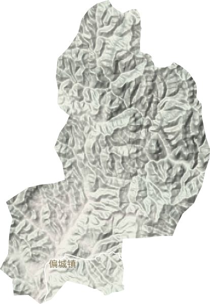 偏城镇地形地图