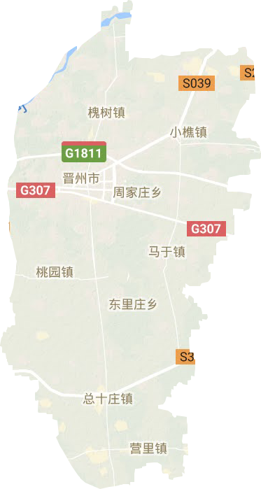 晋州市地形地图