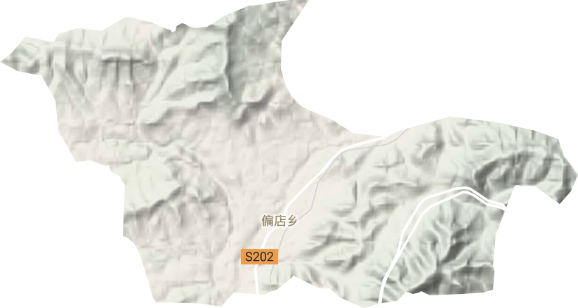 偏店乡地形地图
