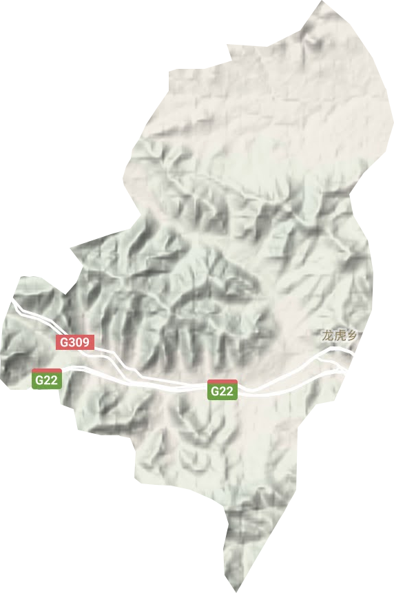 龙虎乡地形地图