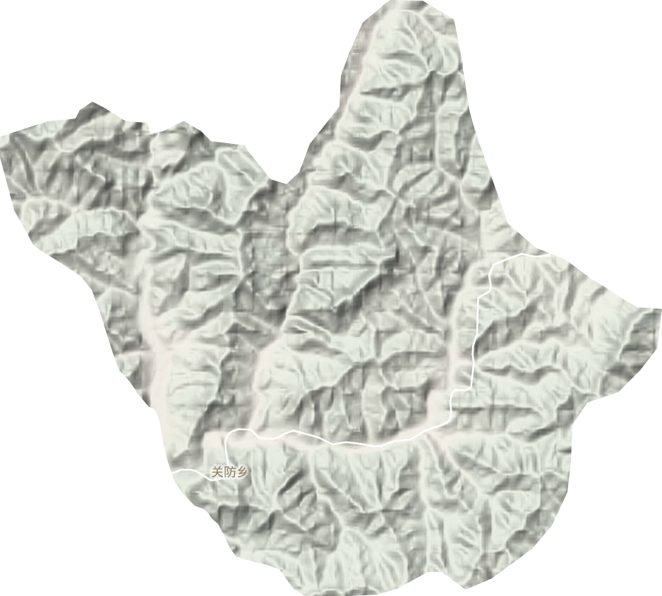 关防乡地形地图