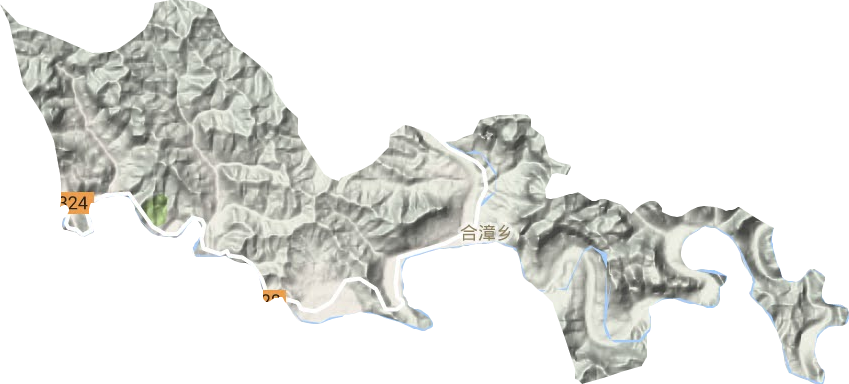 合漳乡地形地图