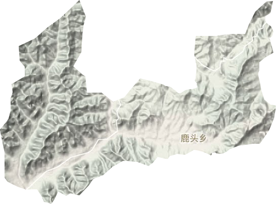 鹿头乡地形地图