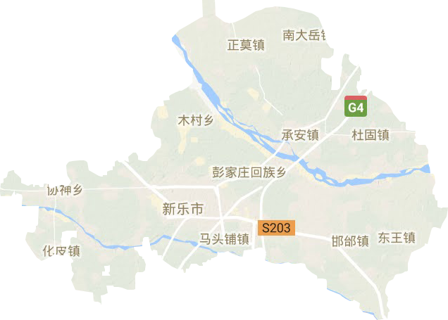 新乐市地形地图