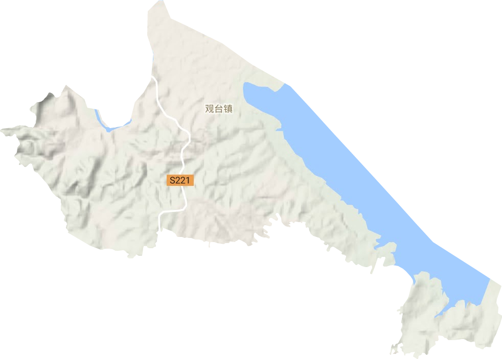 观台镇地形地图