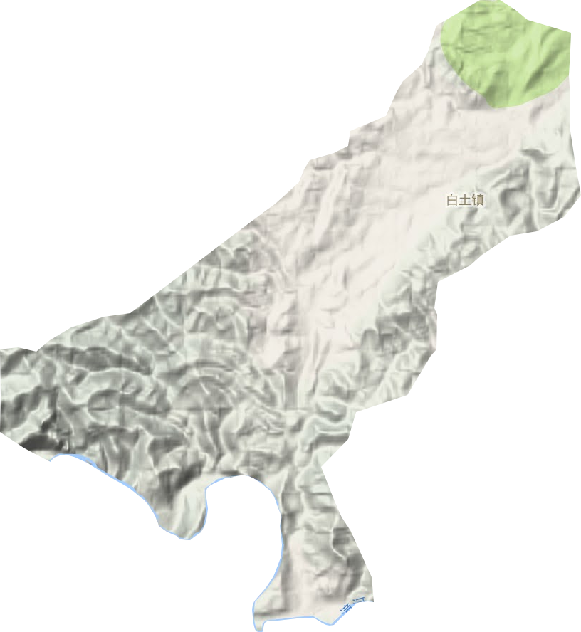 白土镇地形地图