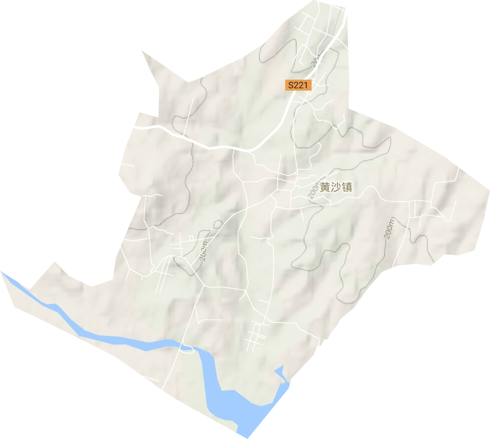 黄沙镇地形地图