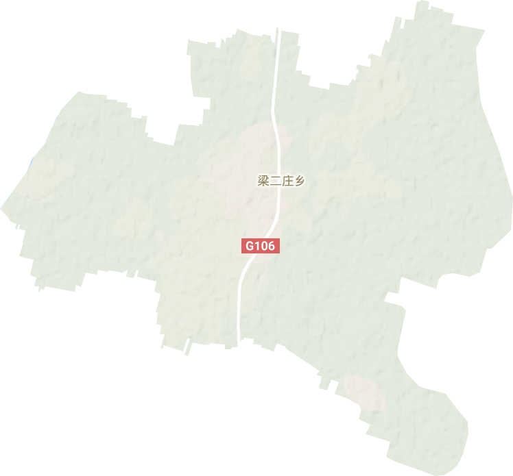 梁二庄镇地形地图