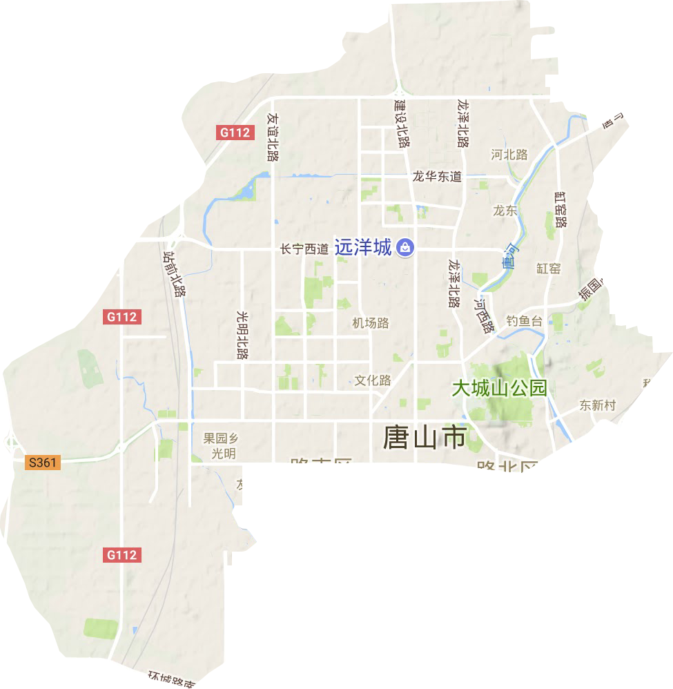 路北区地形地图
