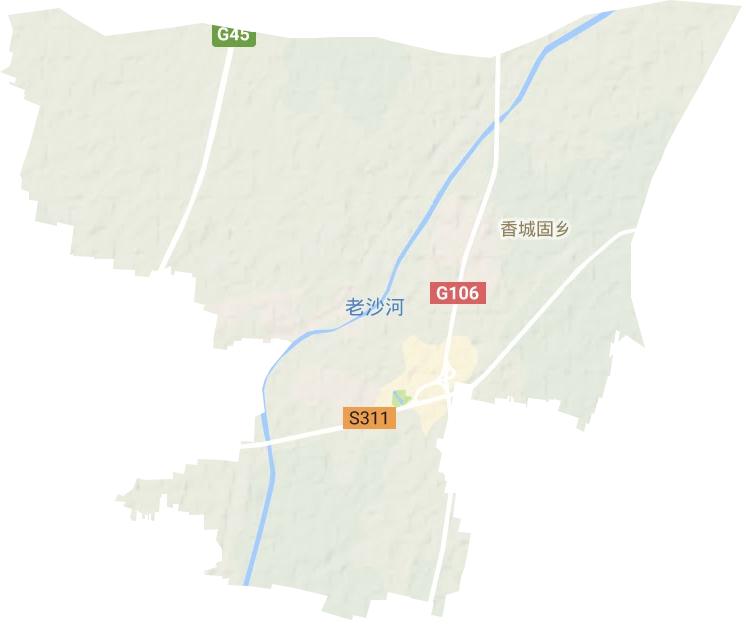 香城固镇地形地图