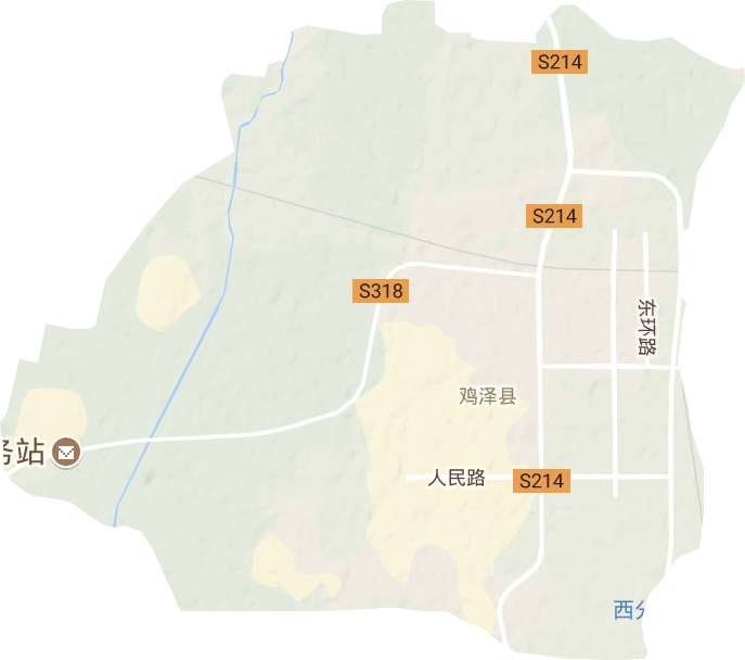 鸡泽镇地形地图