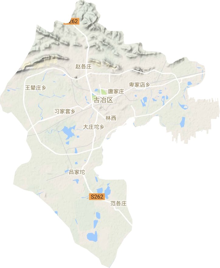 古冶区地形地图