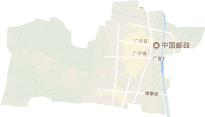 广平镇地形地图