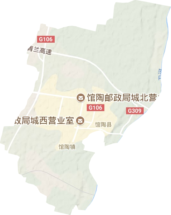 馆陶镇地形地图