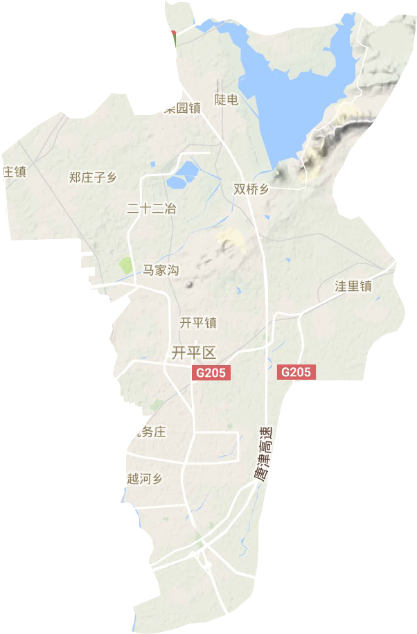 开平区地形地图