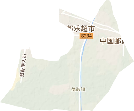 德政镇地形地图