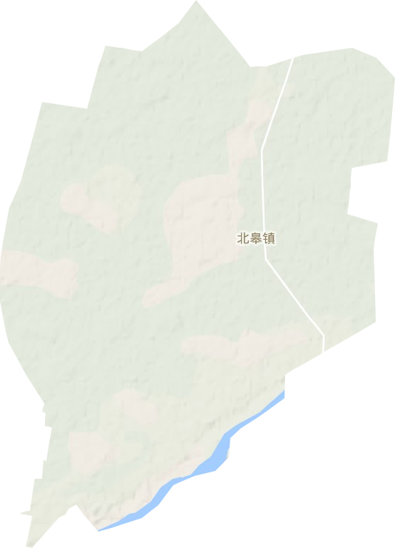 北皋镇地形地图