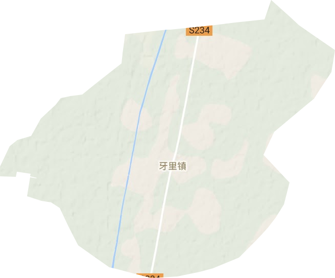 牙里镇地形地图