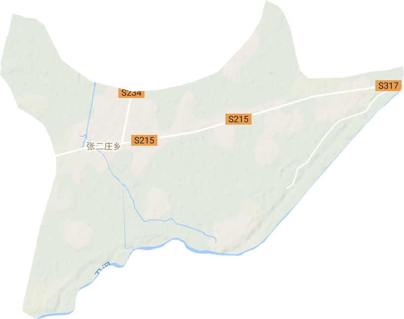 张二庄镇地形地图