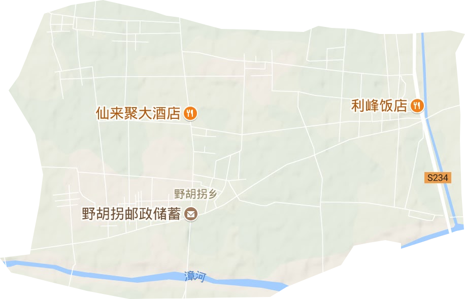 野胡拐乡地形地图