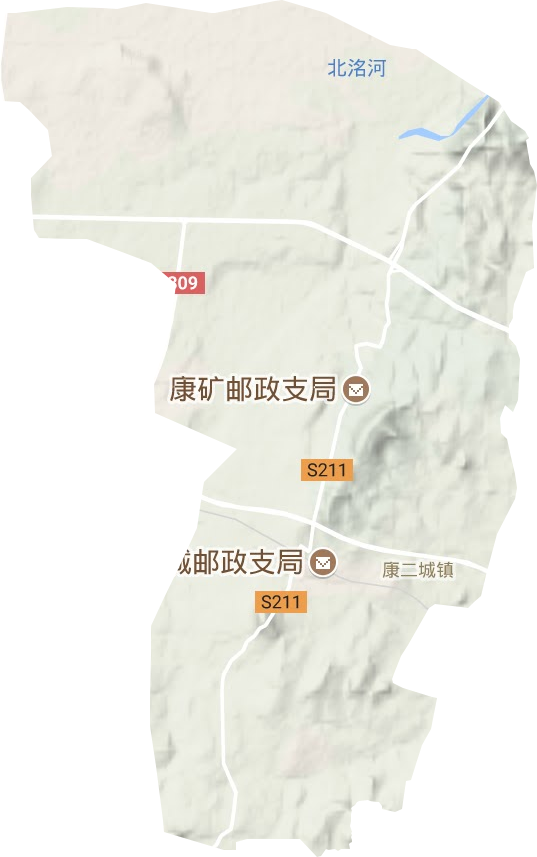 康二城镇地形地图