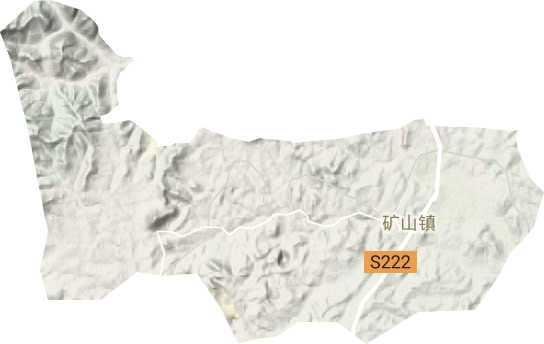 矿山镇地形地图