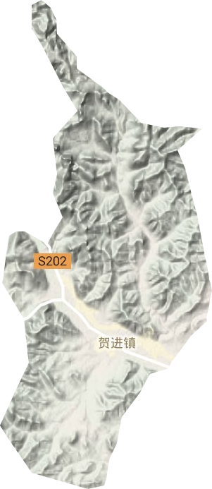 贺进镇地形地图