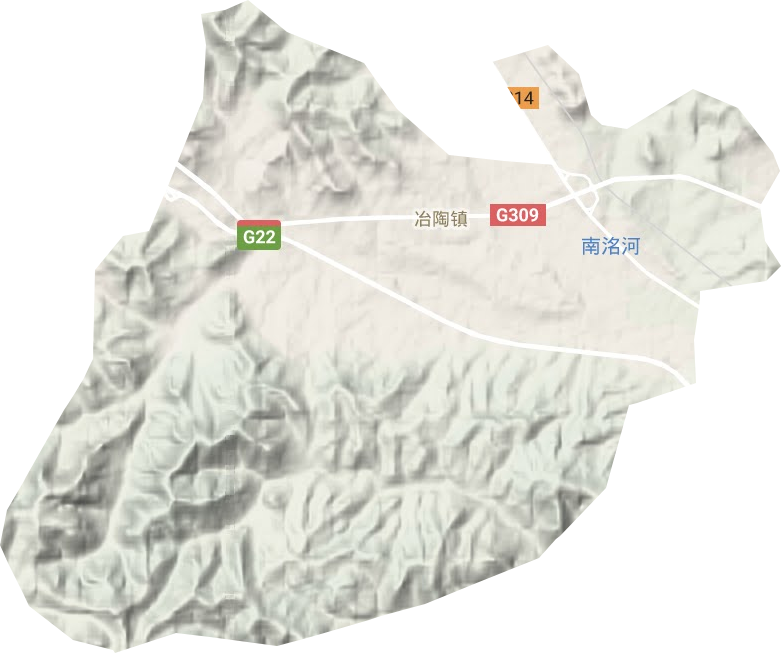 冶陶镇地形地图