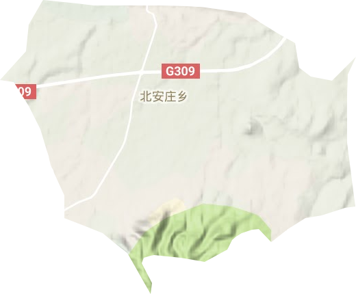 北安庄乡地形地图