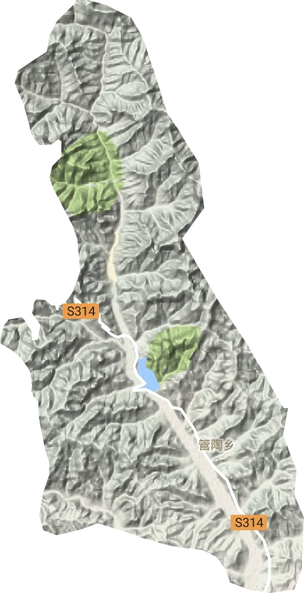 管陶乡地形地图