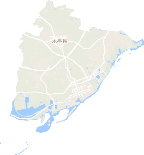 乐亭县地形地图