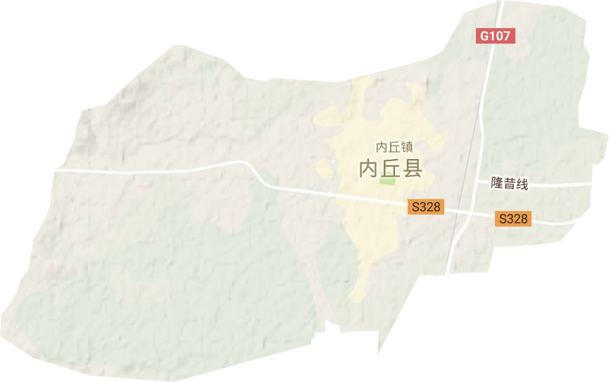 内丘镇地形地图