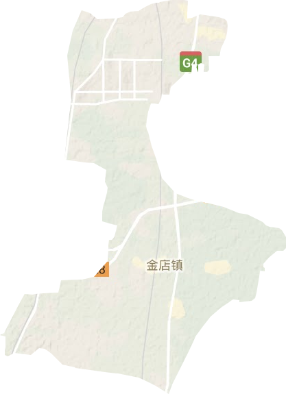 金店镇地形地图