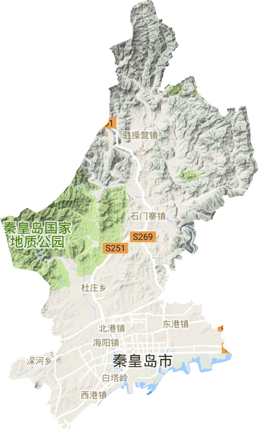 海港区地形地图