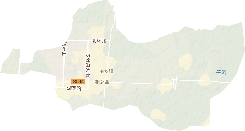柏乡镇地形地图