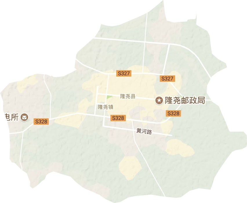 隆尧镇地形地图