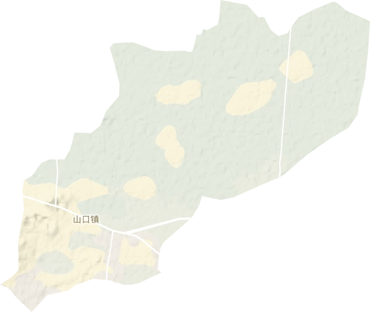 山口镇地形地图