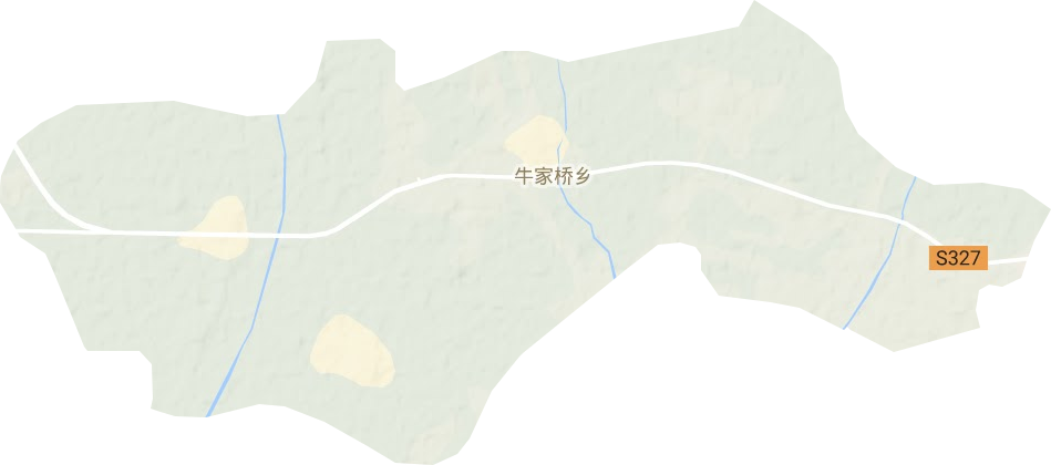 牛家桥乡地形地图