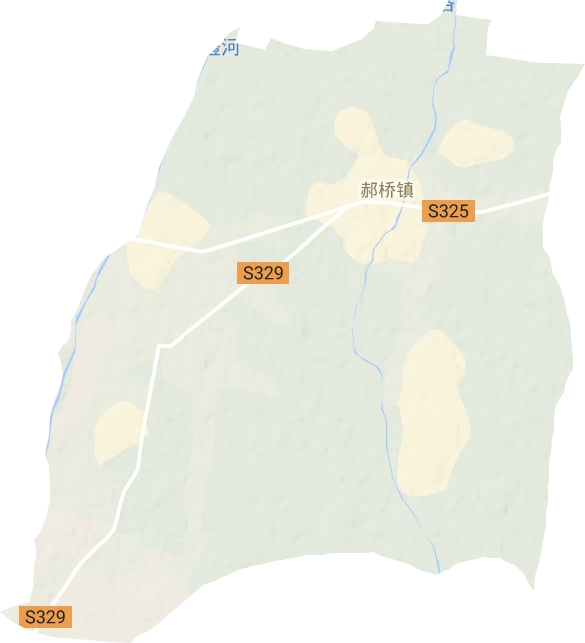 郝桥镇地形地图