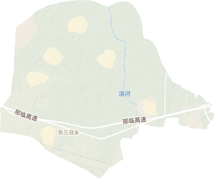 东三召乡地形地图