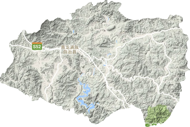 青龙县地形地图