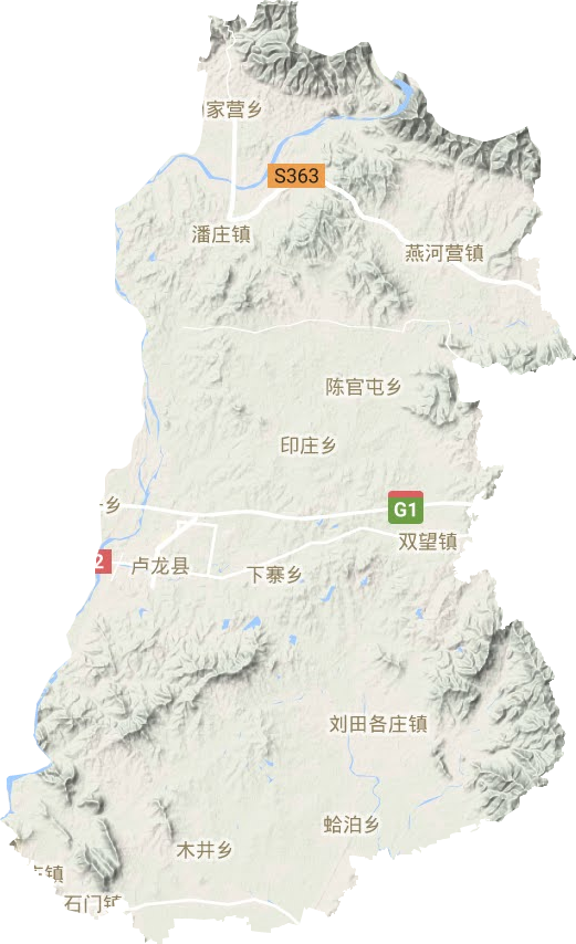 卢龙县地形地图