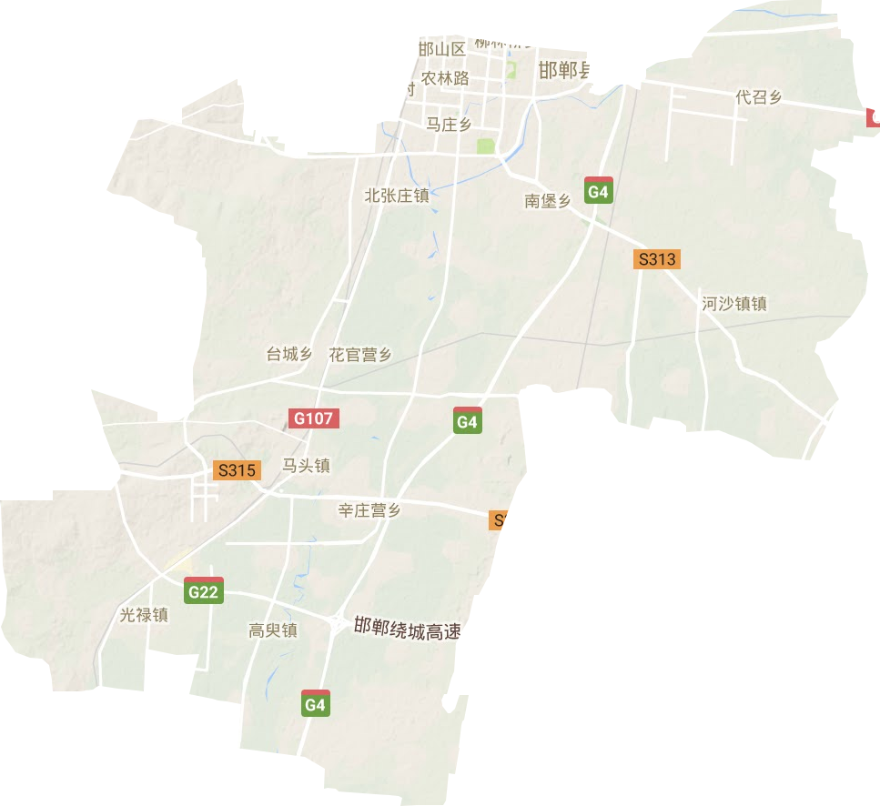 邯山区地形地图