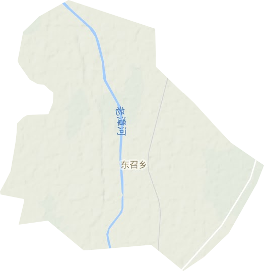 东召乡地形地图