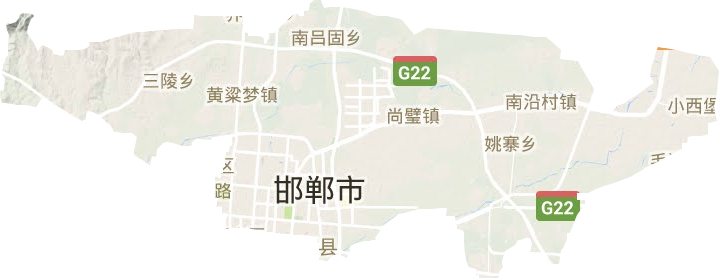 丛台区地形地图
