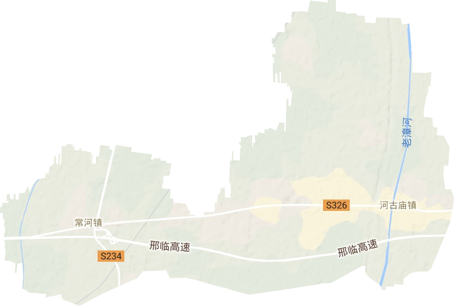 河古庙镇地形地图