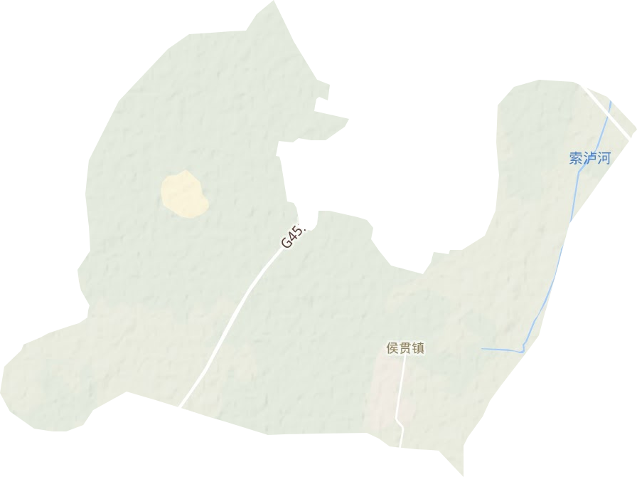 侯贯镇地形地图